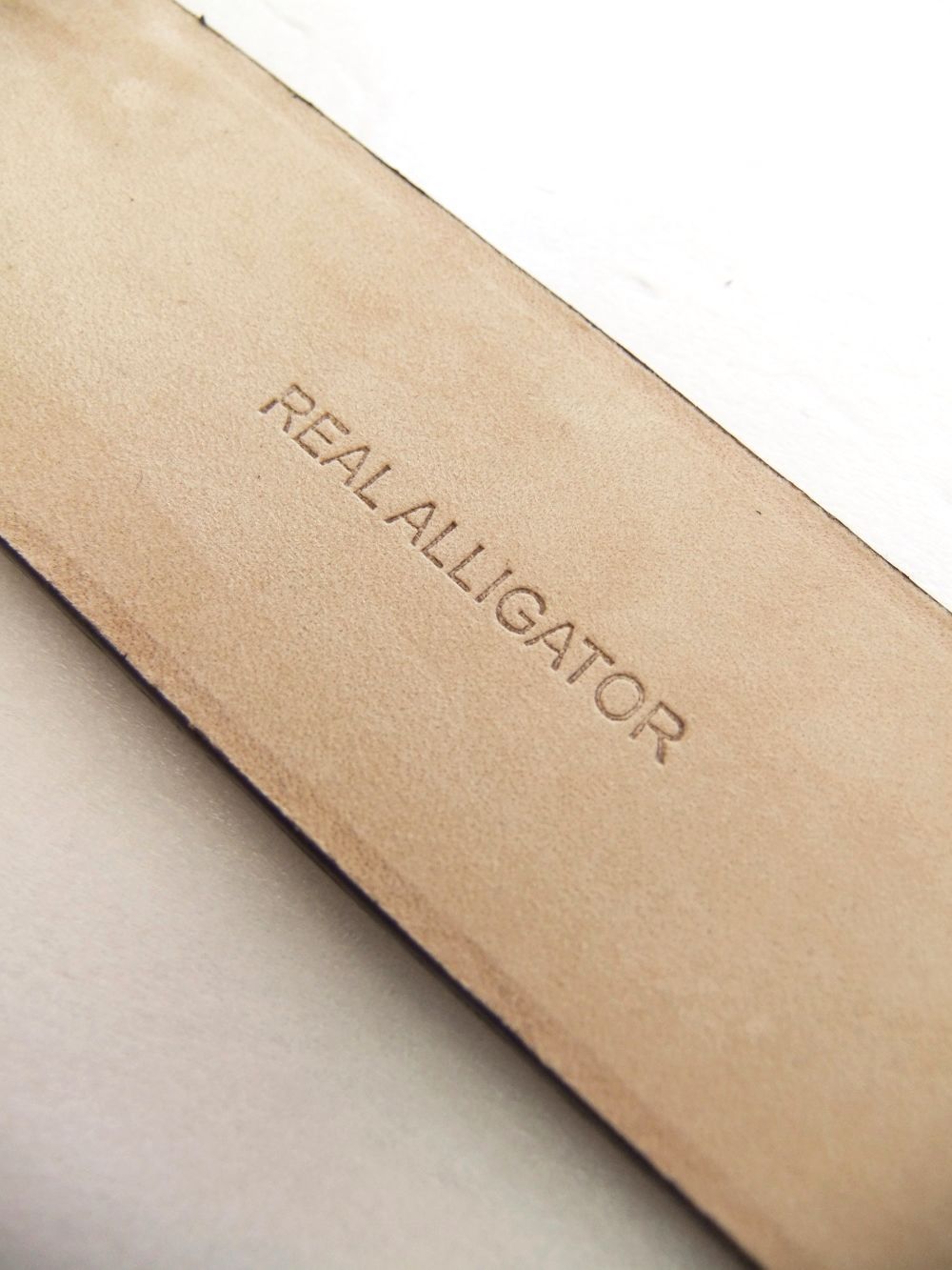 アリゲーター ALLIGATOR LEATHER BELT ( ブラック )