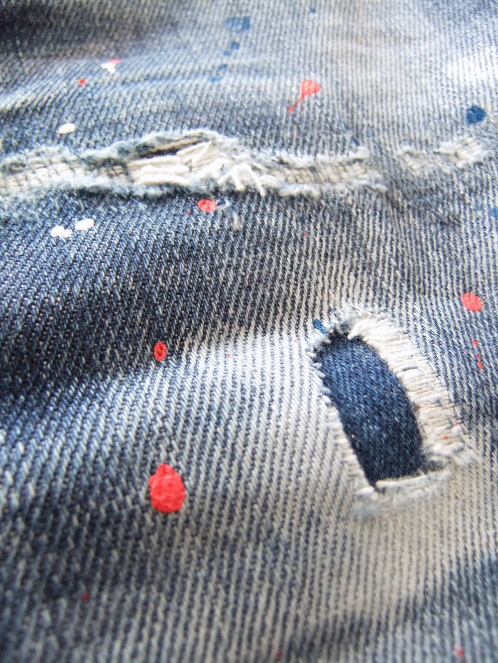 Dsquared2 - Made With Love Marine Denim Shorts ダメージ Dsquared2 - Made With Love Marine Denim Shorts ダメージ