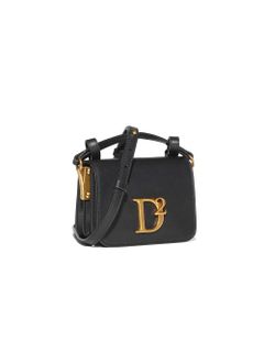 D2 STATEMENT CROSSBODY  ロゴ  レザー  ミニ ショルダーバッグ