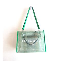 【MICALLE MICALLE Accessory】 クリア トートバッグ (グリーン) MXC123GDB