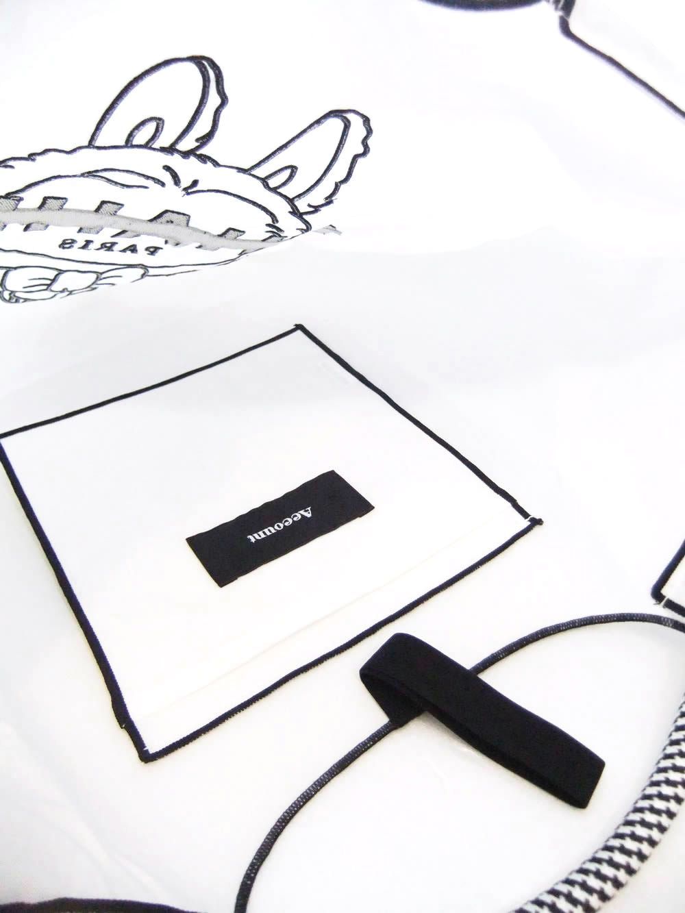 【MICALLE MICALLE Account】 HOMMAGE  HEL TOTE BAG  (ホワイト)  オマージュ トートバッグ  MAJ102GDE