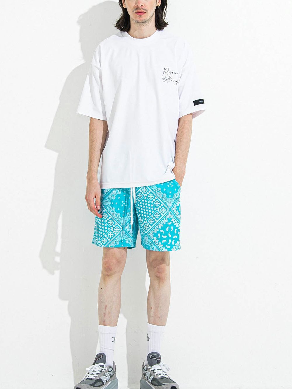 ID RUSH OVER T  (ホワイト)   オーバーサイズ ラッシュガード Tシャツ