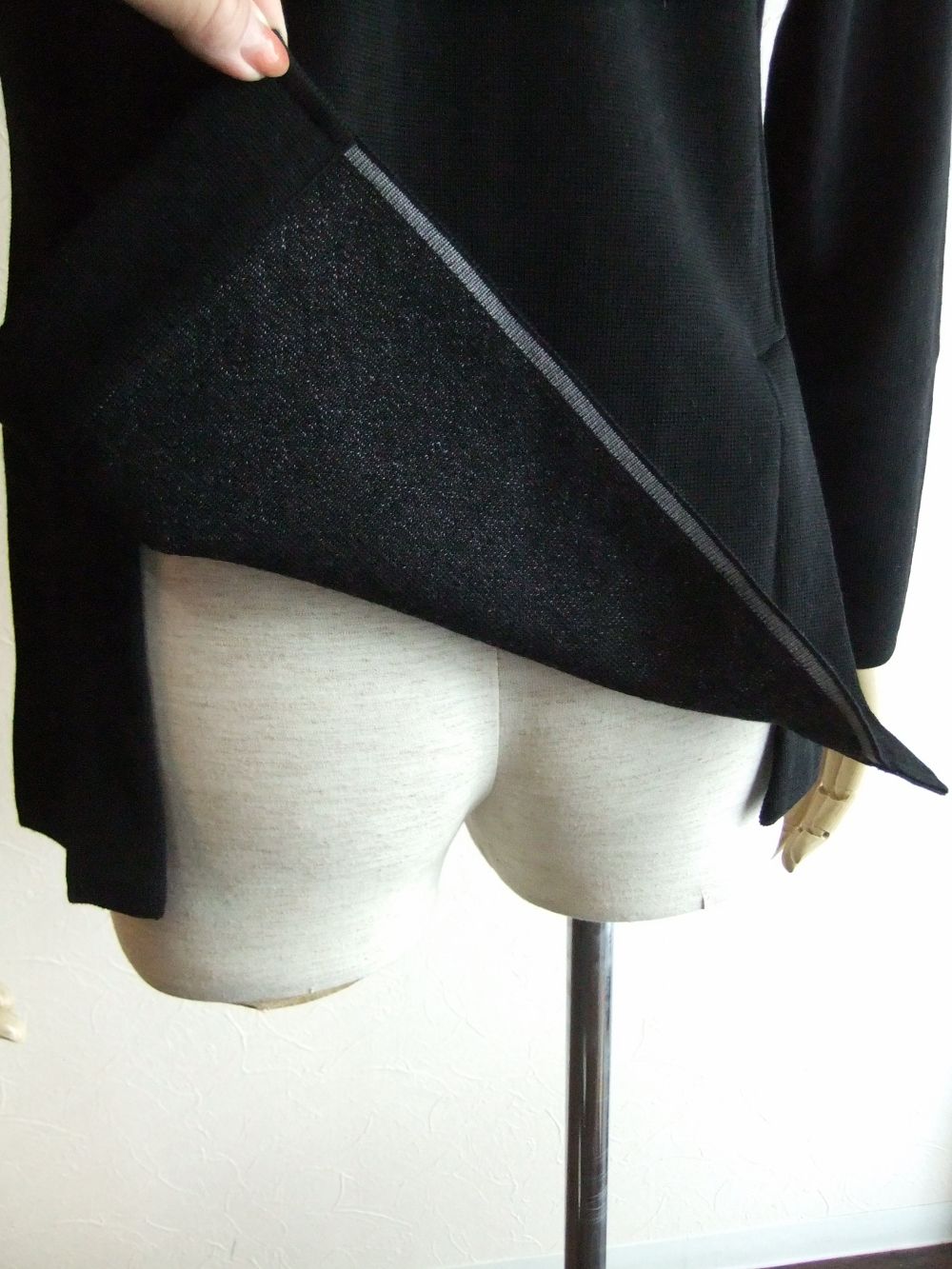 KNIT 2B JACKET  (ブラック)  ウール ニットジャケット