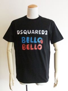 D2 BELLO BELLO COOL T-SHIRT（ブラック） ロゴプリント Tシャツ  S74GD1095