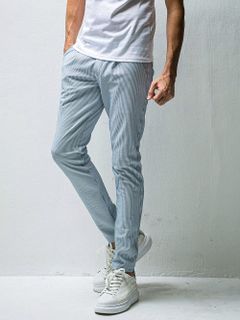 CHRIS EASY TUCK PANTS スラックス イージー タックパンツ (ブルー)