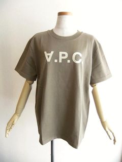 《LADIES》 A.P.C.  カーキ STNDARD GRAND 'VPC' Tシャツ