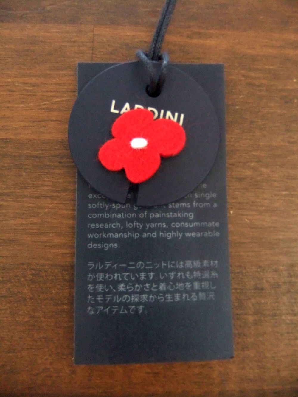 LARDINI - No Rain No Flower ポケット付き クルーネック Tシャツ