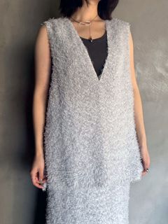 Feath Jacquared V Neck Vest  フェザー ジャガード Vネックベスト   515901