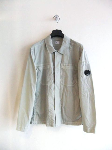 TAYLON P BUTTON LENS OVERSHIRT  (グレージュ)  オーバーシャツ ジャケット