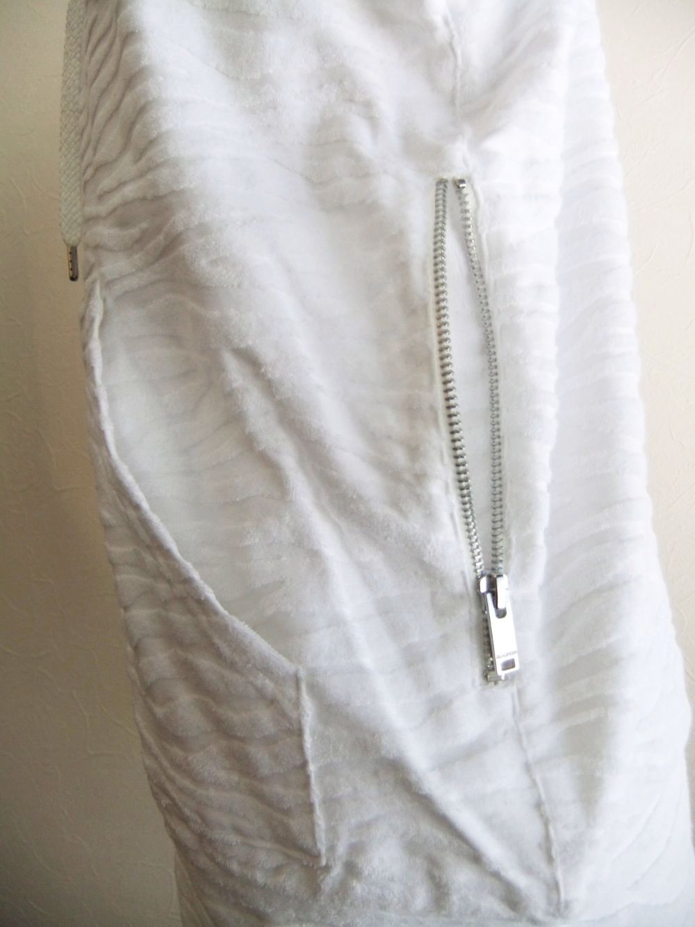 ZEBRA PILE JQ HOODIE  ゼブラ柄 パイルパーカー (ホワイト )