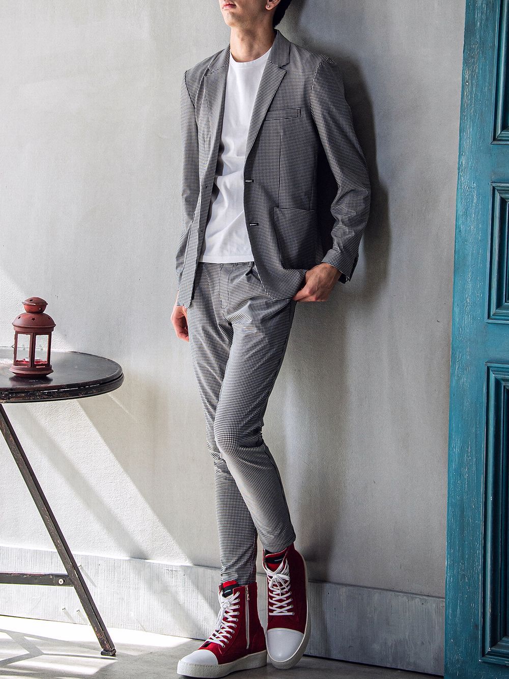 CHRIS EASY TUCK PANTS スラックス イージー タックパンツ (チドリ)