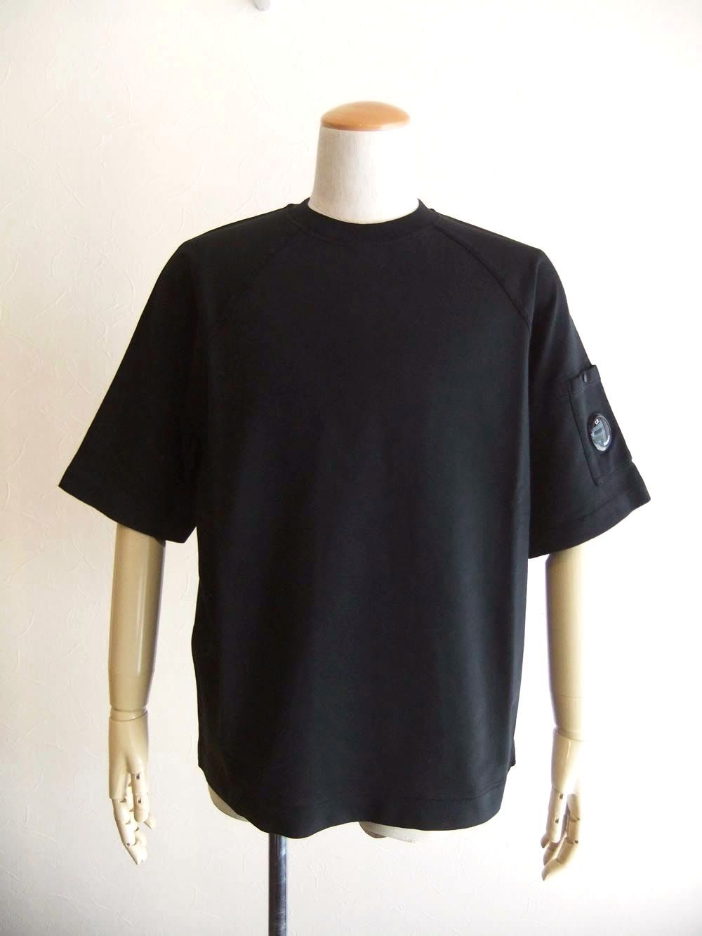 LIGHT FLEECE S/S SWEATSHIRT  (ブラック) クルーネック半袖 スウェットシャツ