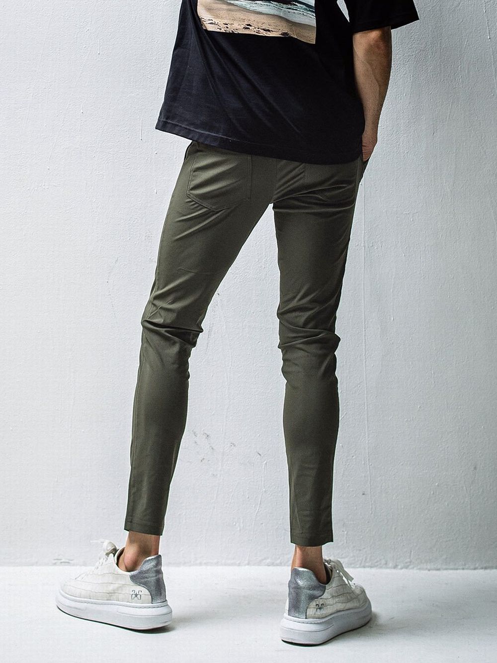 CHRIS EASY PANTS  スラックス イージー パンツ (カーキ)