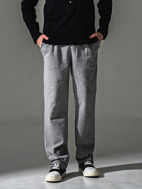 CHRIS EASY WIDE TUCK PANTS   ワイド イージーパンツ （グレー）