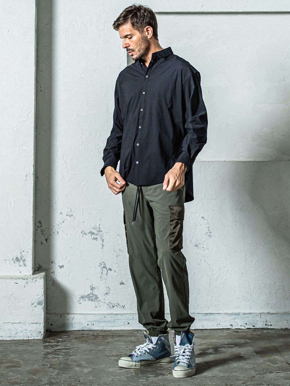 NYLON JACK SHIRTS （ブラック）  ナイロン シャツ ジャケット