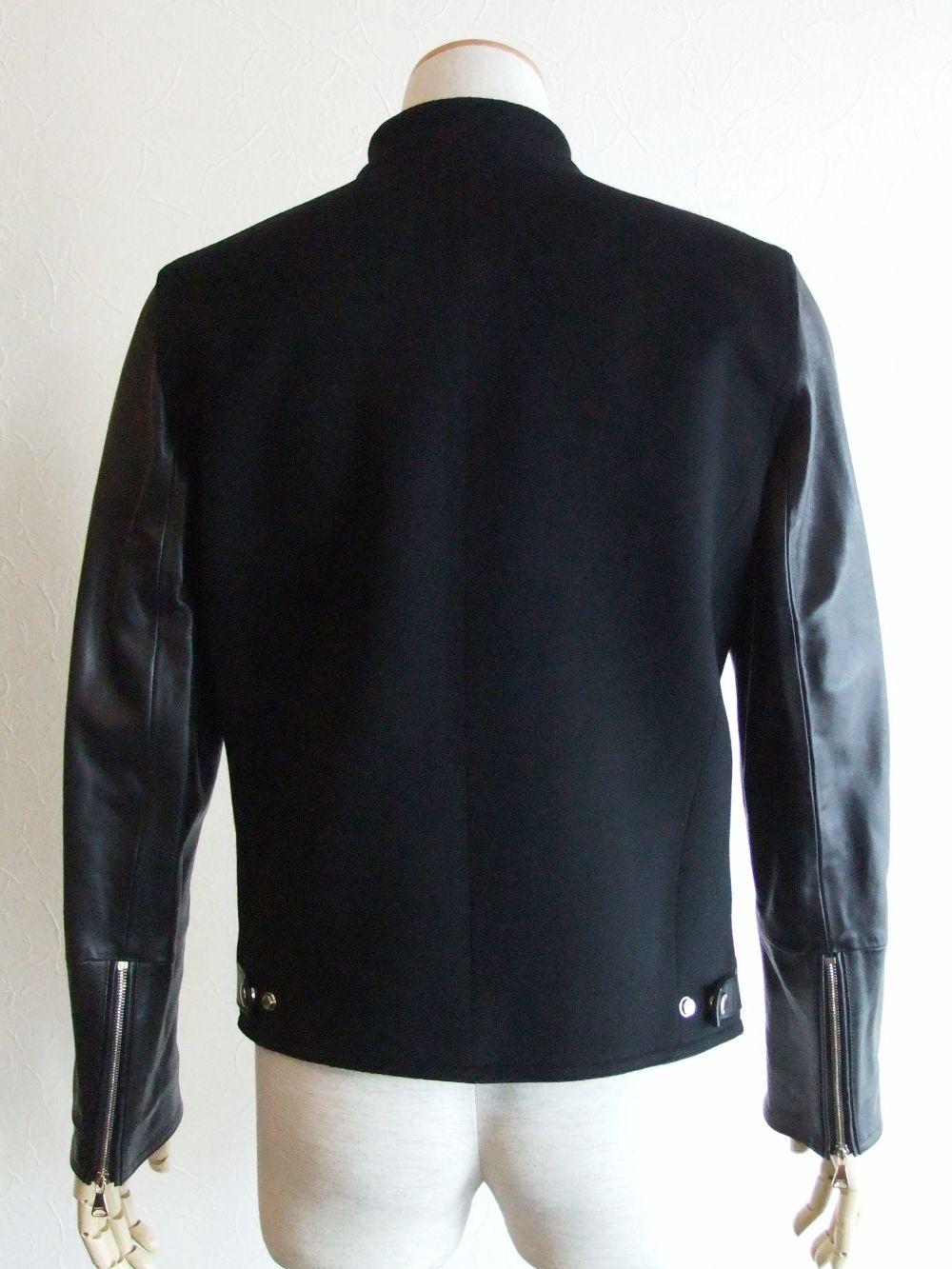 FIESOLE   カシミア × レザー  シングルライダース ジャケット