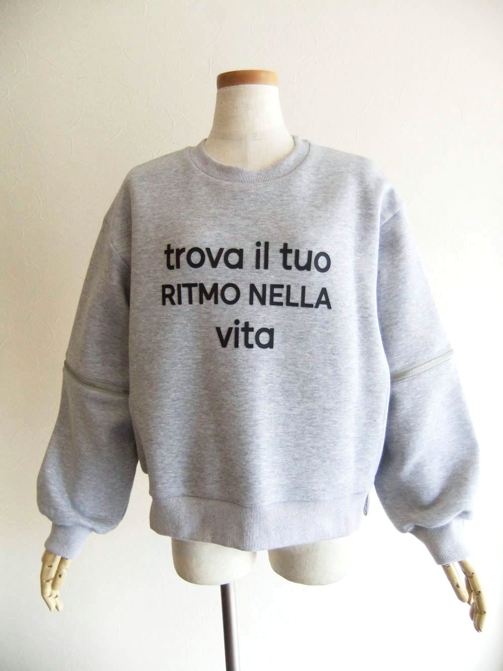 スリーブ ZIP デザイン 2WAY プルオーバー   （グレー）  MML108TEA