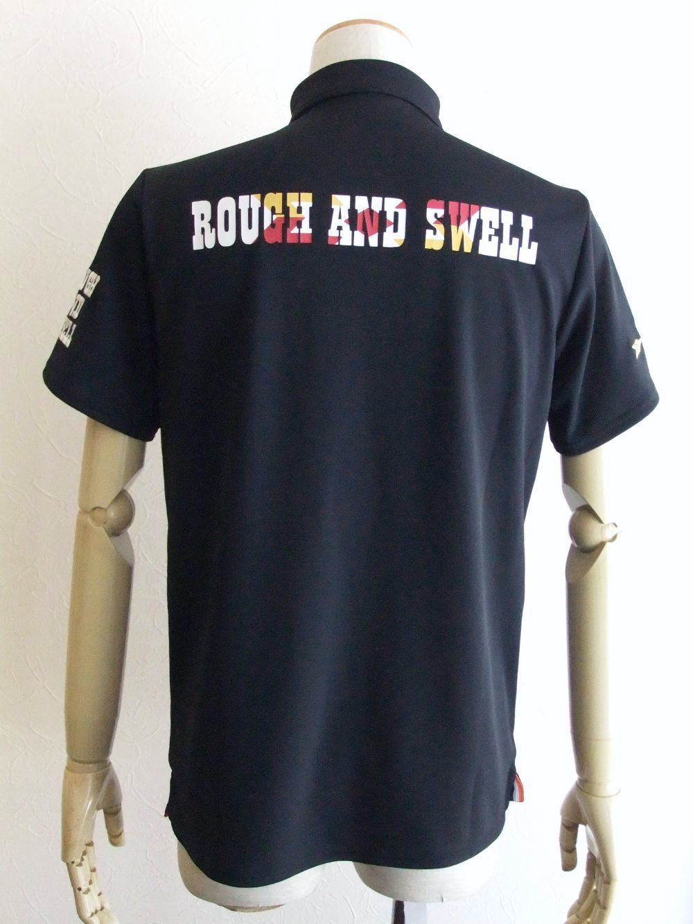 【美品】rough & swell オルテガ柄刺繡 半袖ポロ ポロシャツ rough & swell - GERONIMO POLO オルテガ柄刺繡 半袖BDポロ