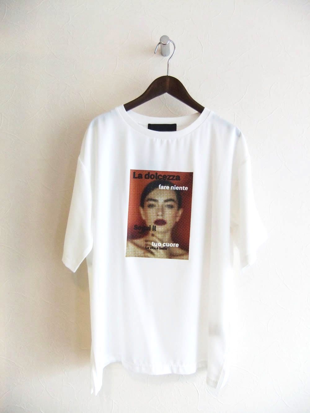 グラフィック プリント Tシャツ (ホワイト)    MMA123TEA