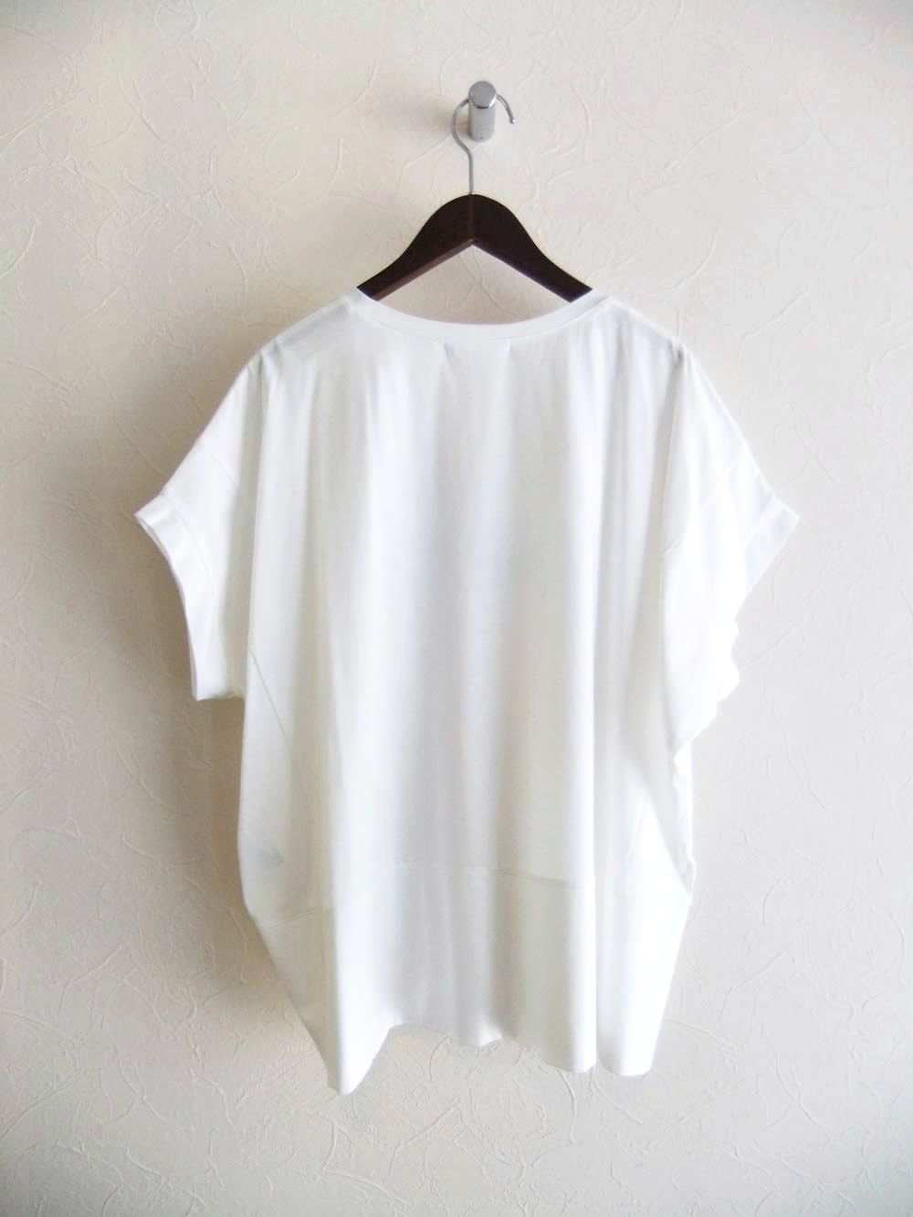 フォトプリント フロントスリット コクーン Tシャツ  (ホワイト)  626940