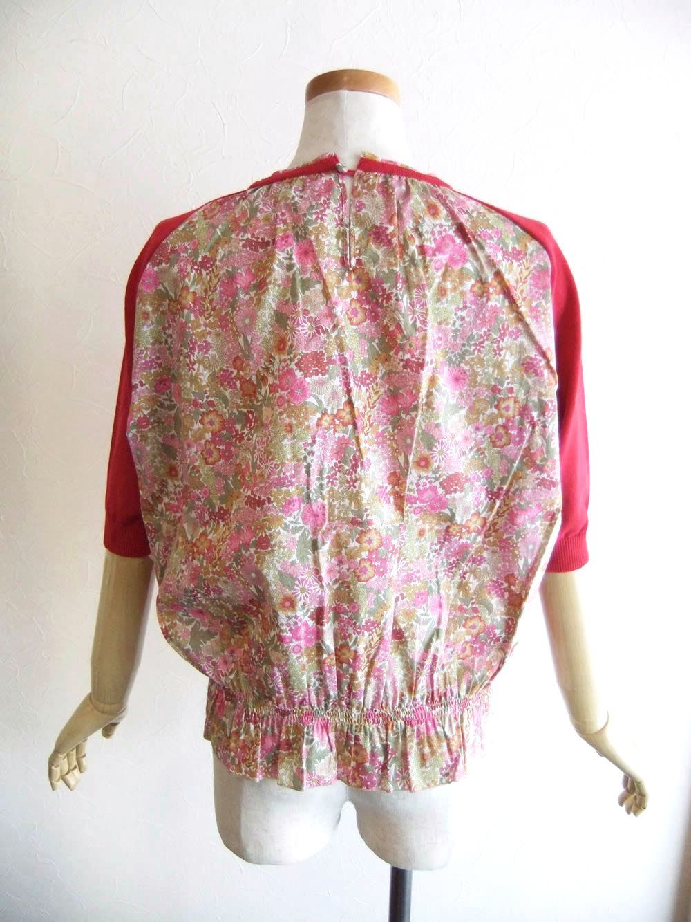 【jeune】 リバティプリント × コットンニット プルオーバー   J150701M