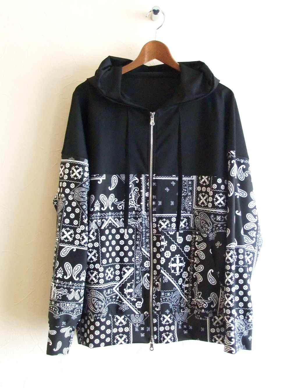 PAISLEY RUSH OVER ZIPUP HOODIE   (ブラック) ラッシュガード ZIP パーカー