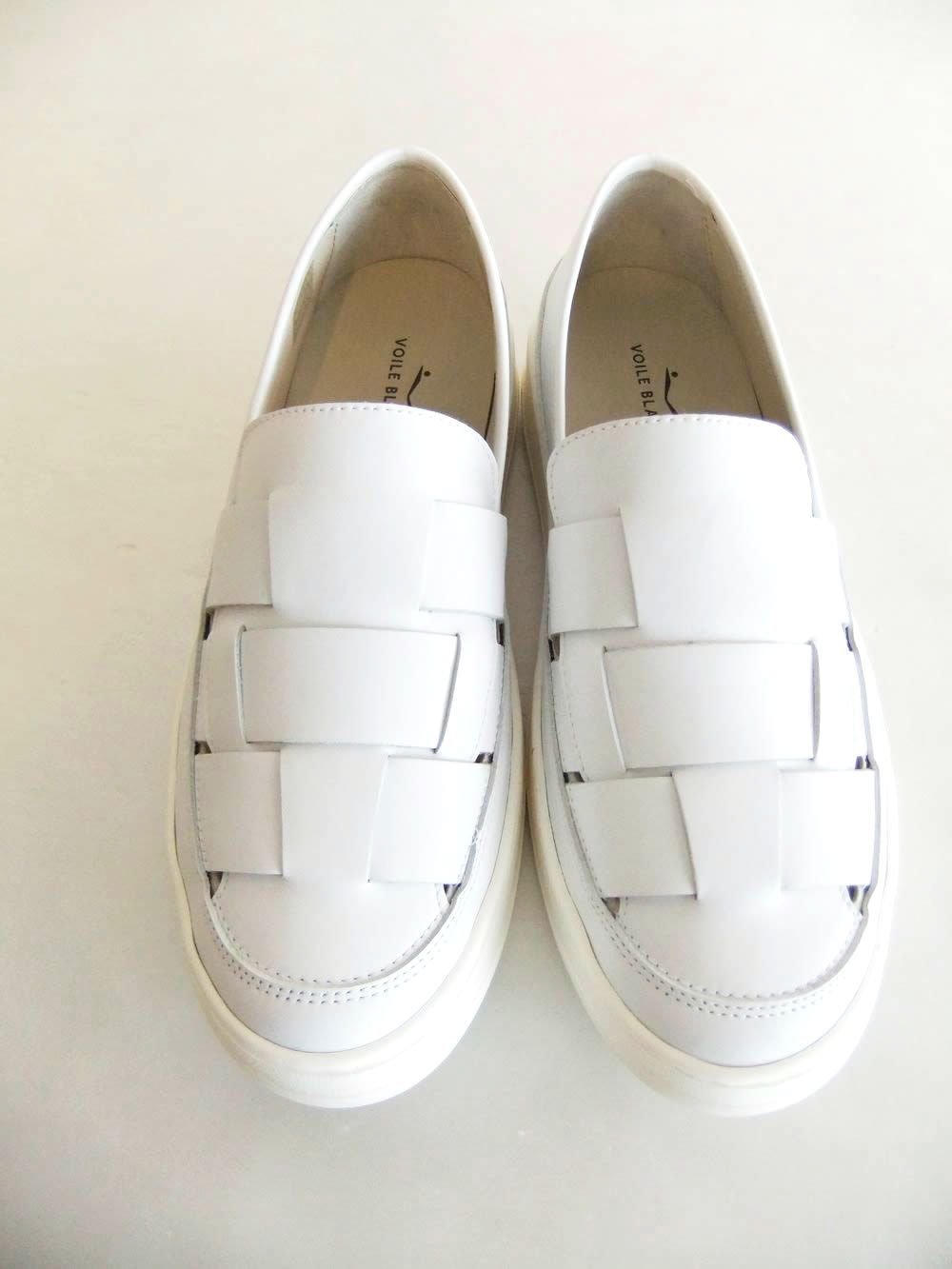 LAYTON SPIDY MOK   (ホワイト)  レザー メッシュ スリッポン