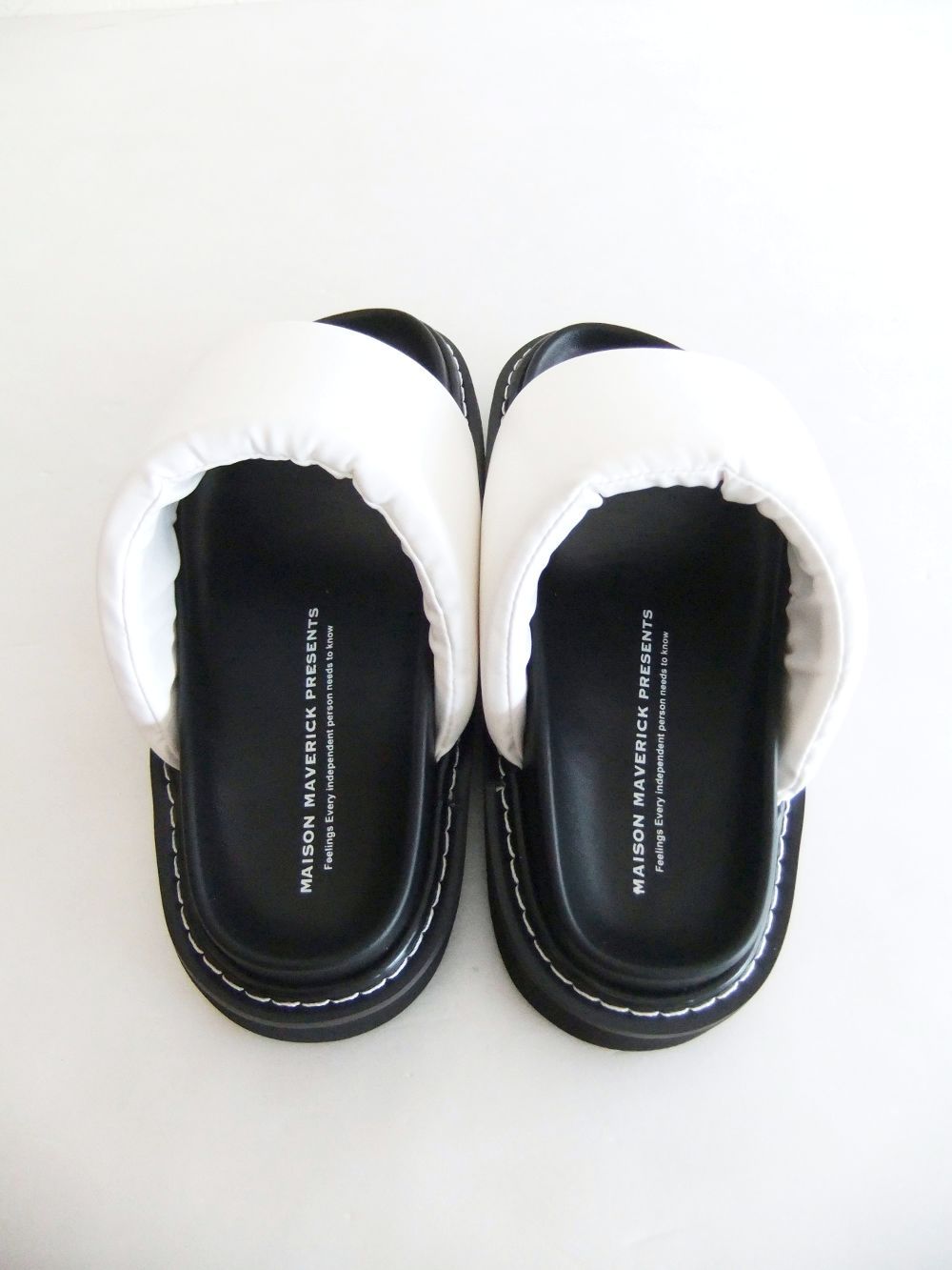PLATFORM-SOLE SLIP-ON SANDALS  プラットフォーム スリッポン  (ホワイト)  MS2450