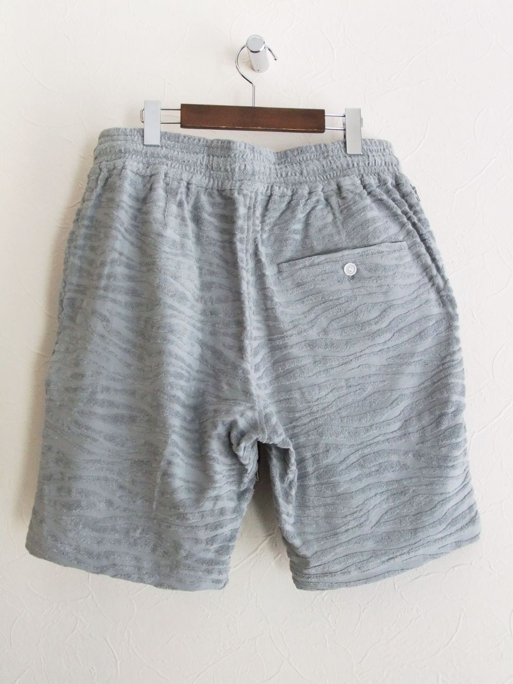ZEBRA PILE JQ SHORTS  ゼブラ柄 パイル ショートパンツ  ( グレー )