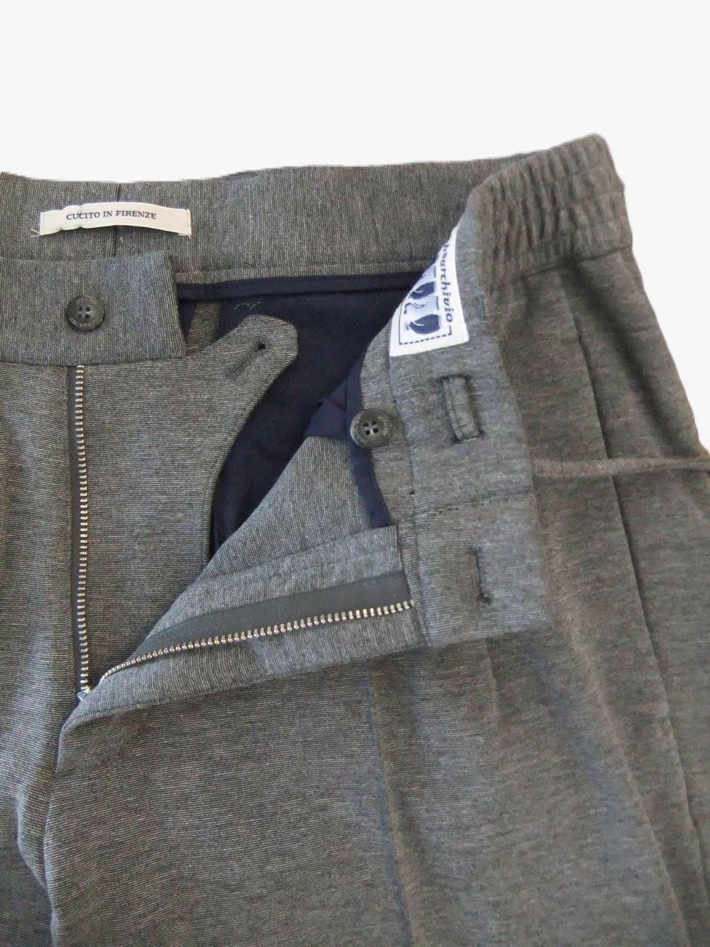 MASACCIO R1   NEW WASHABLE JERSEY  (グレー)  ジャージーワンプリーツ パンツ A5666