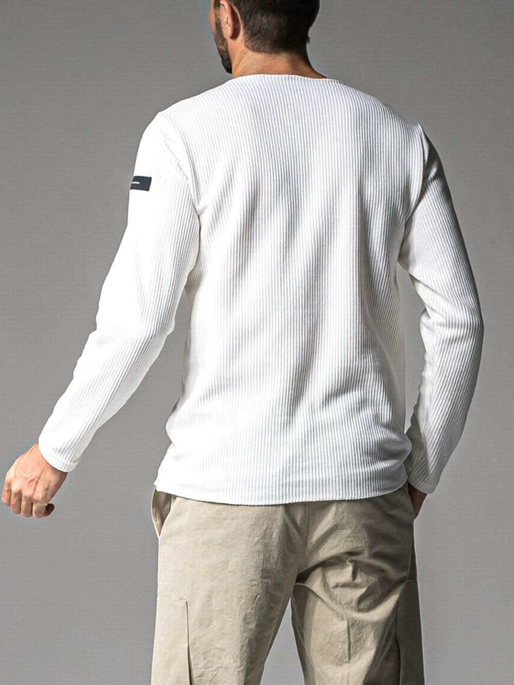CUTOFF RAIL LONGSLEAVE  (ホワイト)   カットオフロングスリーブ