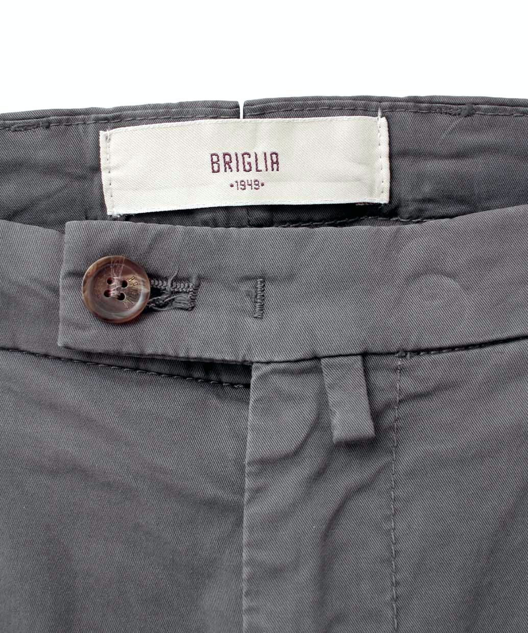 BRIGLIA 1949   ( グレー ) コットンストレッチ ワンプリーツスリムショーツ