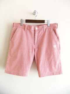 WASHINGTON SHORTS  (レッド) ストレッチ ストライプ柄 ハーフパンツ   RSM-25074