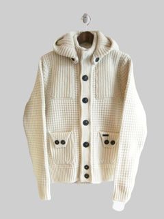 BOMBER (オフホワイト)  ローゲージ ニット ブルゾン