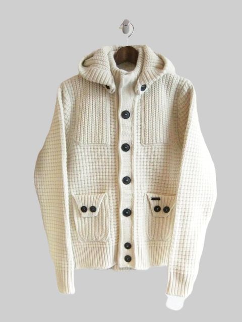 BOMBER (オフホワイト)  ローゲージ ニット ブルゾン