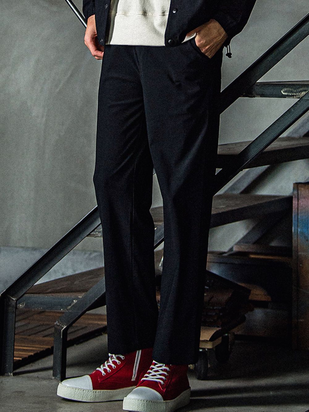 CHRIS EASY WIDE PANTS   ワイド イージーパンツ （ブラック） RC-31-016W