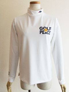 【LADIES】  GOLF PEACE MOCK L.S. W.  (ホワイト) ロゴモックネック   RSL-21221
