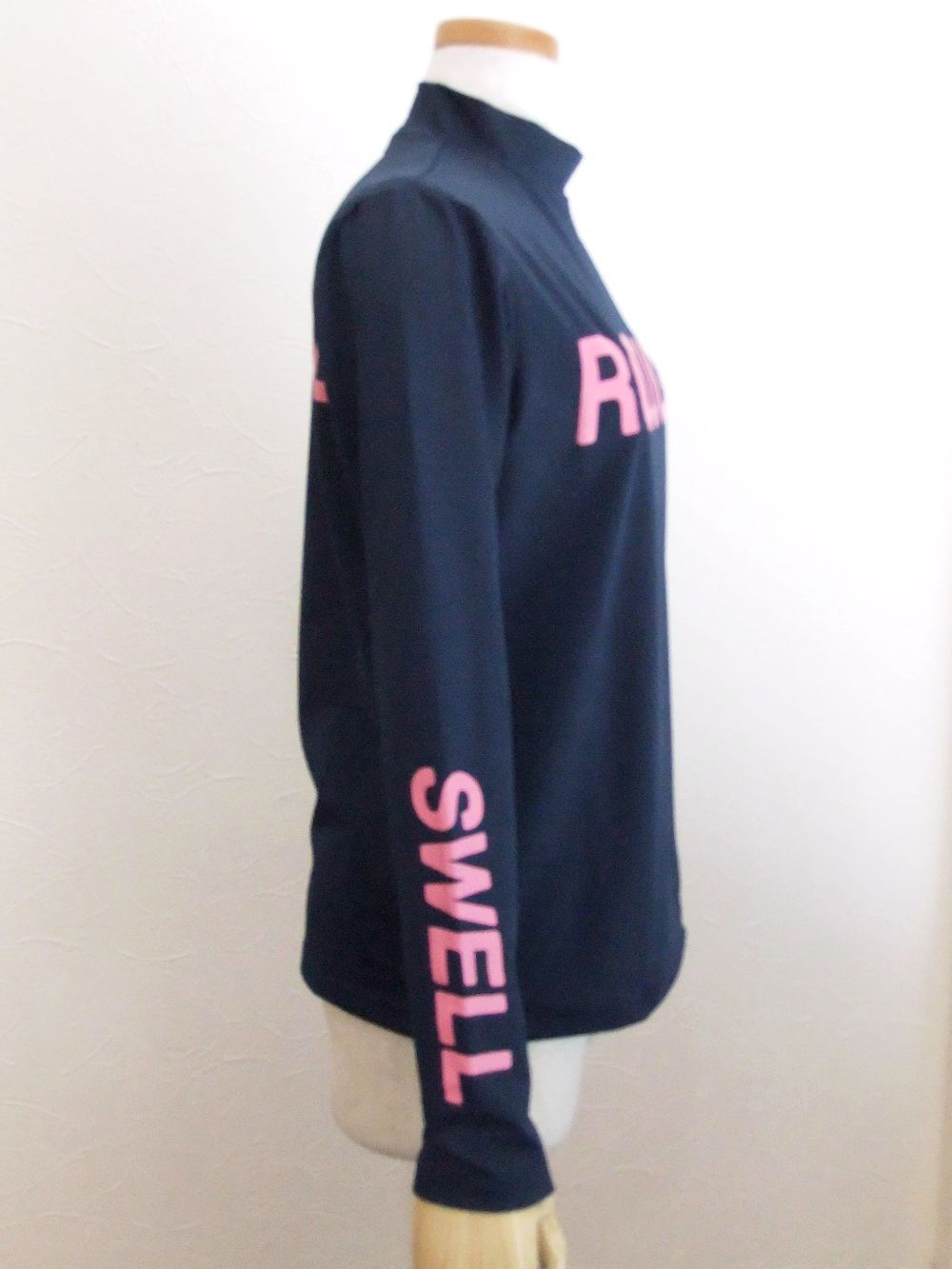 【LADIES】  BIG LOGO MOCK L.S. W.  (ネイビー) ロゴモックネック   RSL-21220