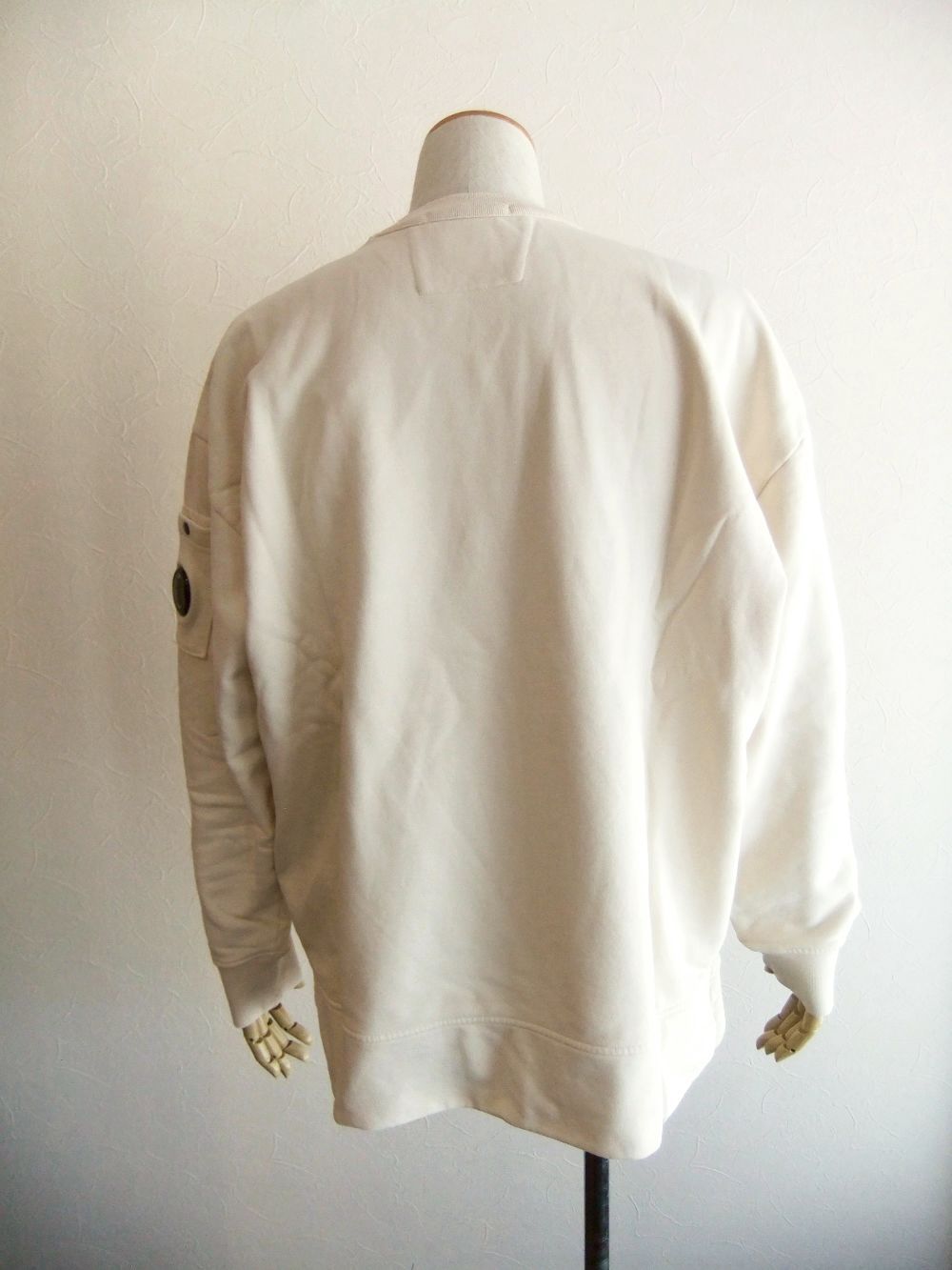 SWEATSHIRTS CREW NECK IN BRUSHED EMERIZED DIAGONAL FLEECE (ベージュ) クルーネック スウェットシャツ