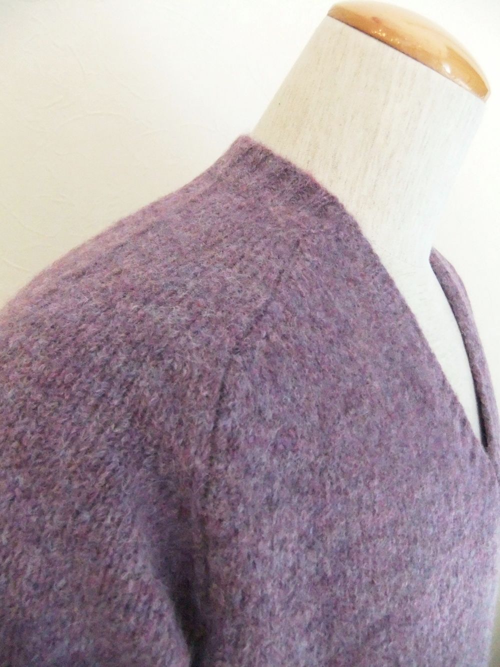 アルパカ混 V-NECK ニット   (パープル)  CV1MLM13