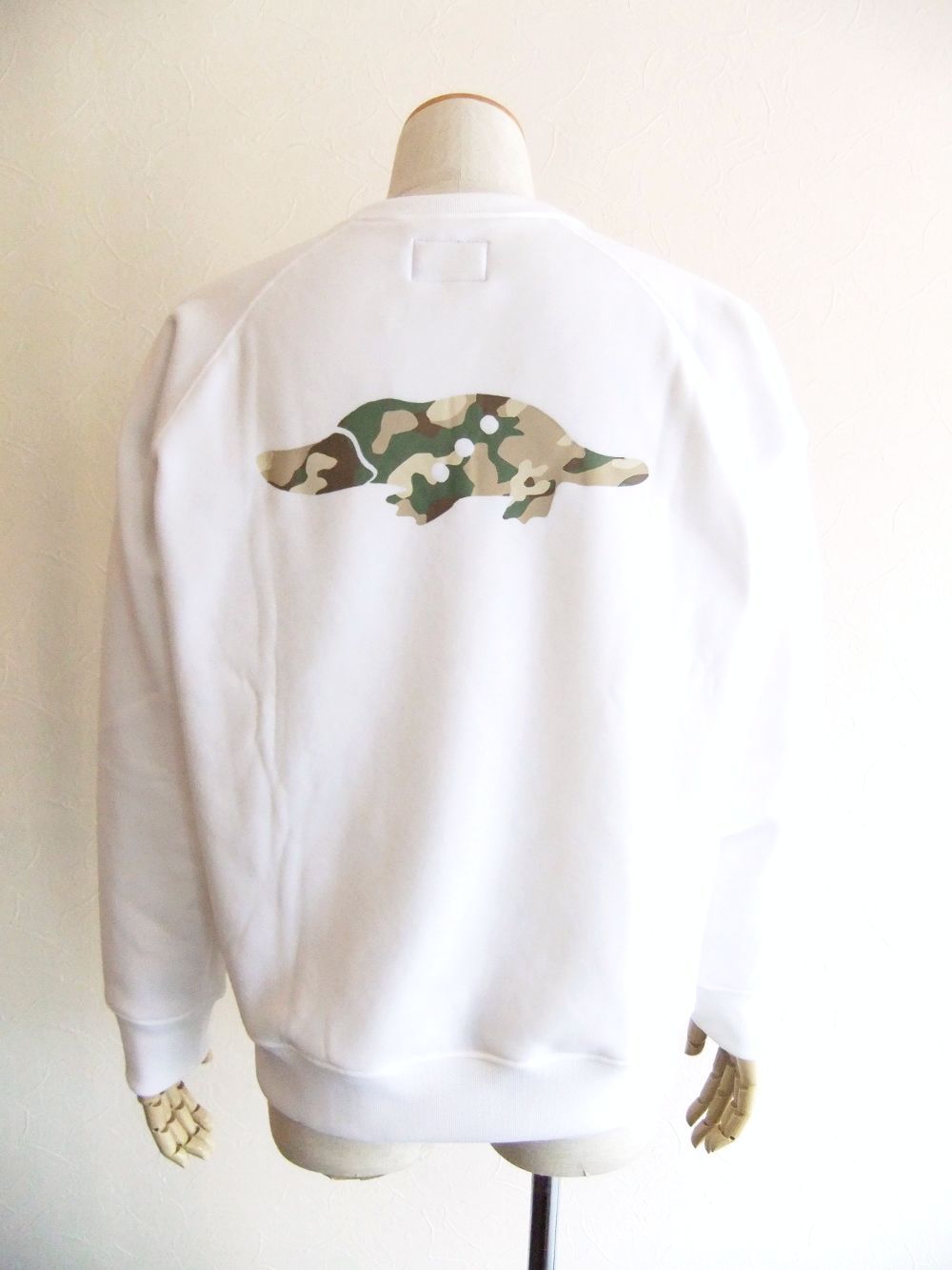 PANTHER SWEAT (ホワイト) ロゴ裏起毛 スウェットシャツ  RSM-23206