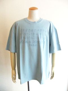 MAISON MARGIELA   (ブルー)  エンブロイダー ロゴ Tシャツ