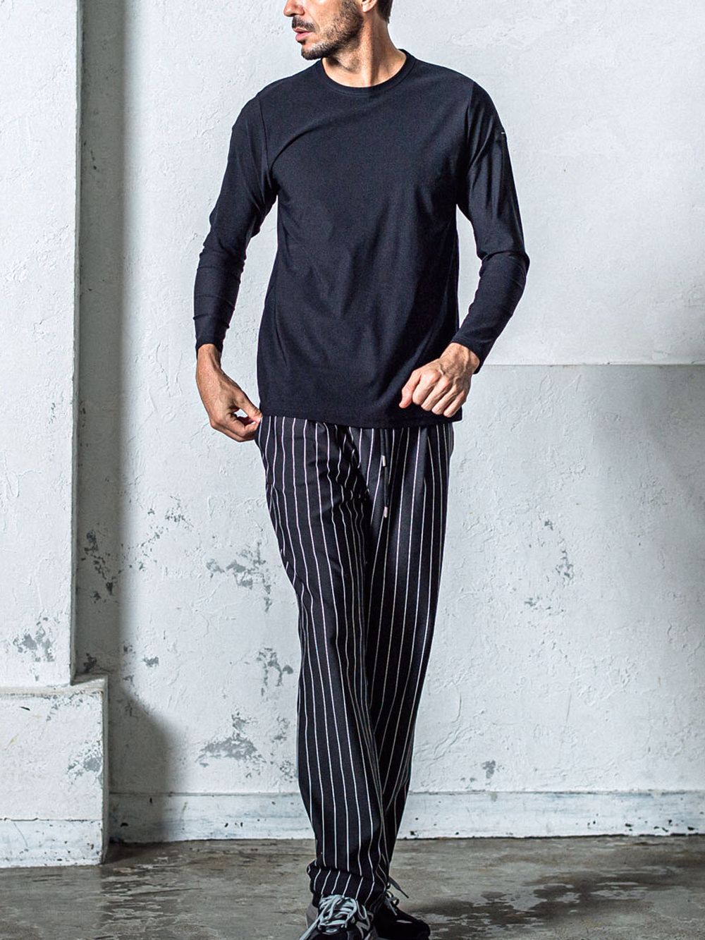 NYLON LONG SLEAVE TEE     ナイロン ロングスリーブ Tシャツ    T-010