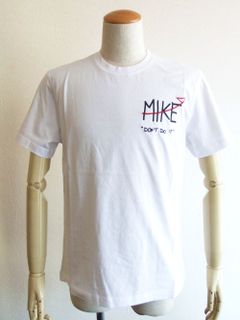 【MIKE don't do it】  (ホワイト)  ロゴ プリント Tシャツ