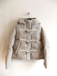 【LADIES】 BBR  ダウン × ニット ハイブリッド ショート ダッフル コート