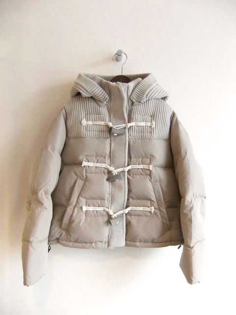 【LADIES】 BBR  ダウン × ニット ハイブリッド ショート ダッフル コート