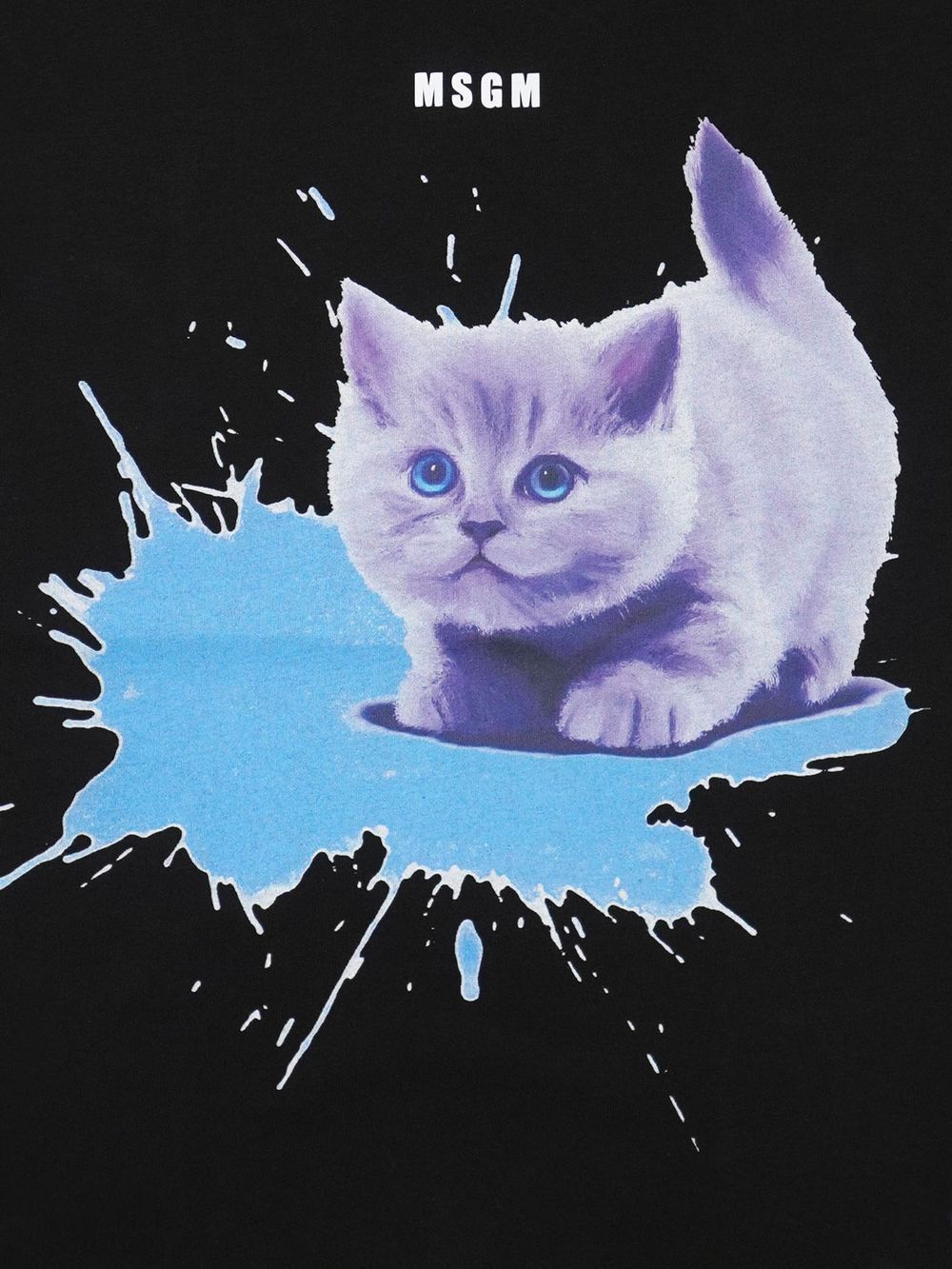 《LADIES》 CAT SPLASH グラフィックプリントTシャツ   3241MDM163