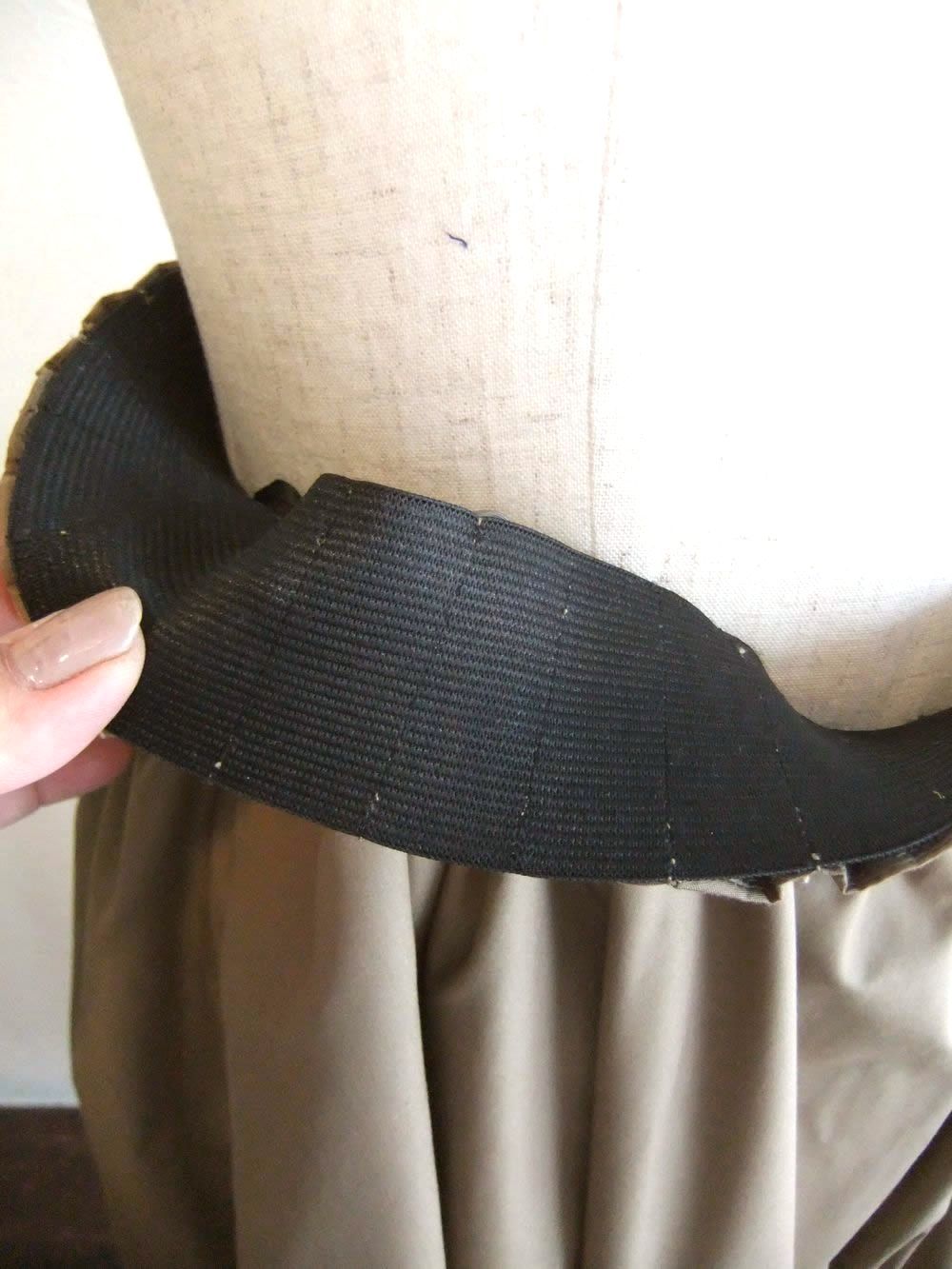 タックフレアー コットンMIX  マキシ丈 スカート  （モカ） MRM130SBA