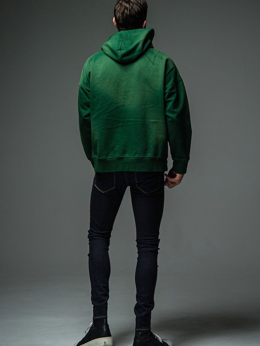 VINTAGE loose hoodie  (グリーン)  度詰め裏毛ヴィンテージルーズパーカー