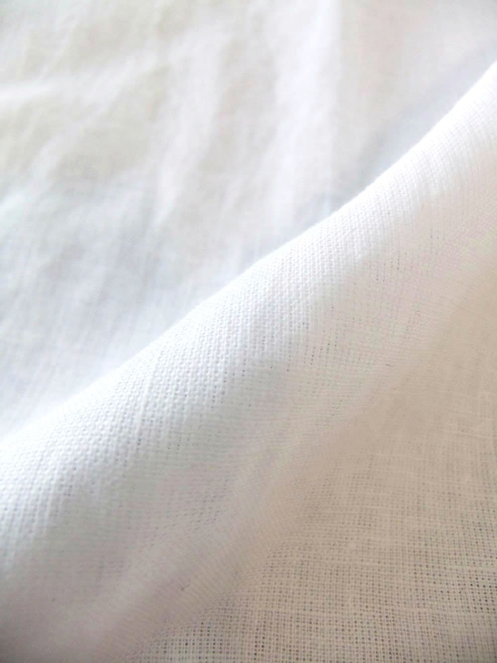 リネン/コットン シャツ (ホワイト)    VINCI FIT